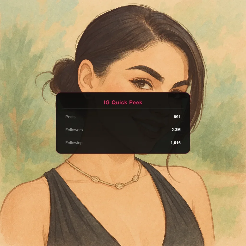 rebecca j Portrait illustration + Instagram Quick Peek overlay